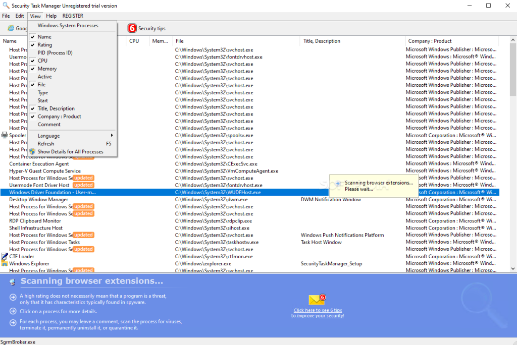 Security Task Manager