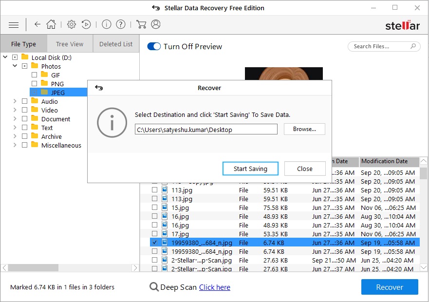 Stellar Data Recovery