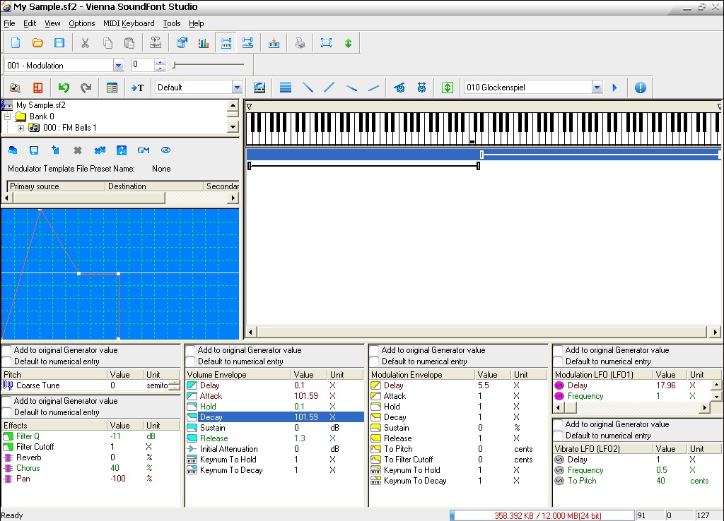 Viena SoundFont Editor